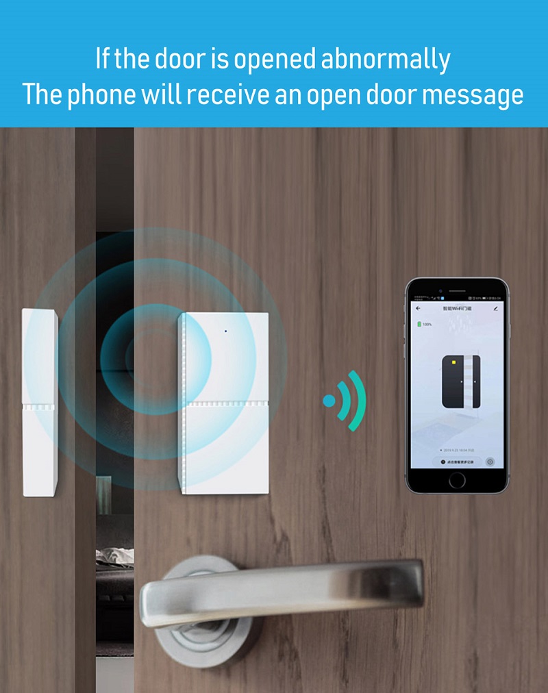 Home wifi door magnetic alarm graffiti version